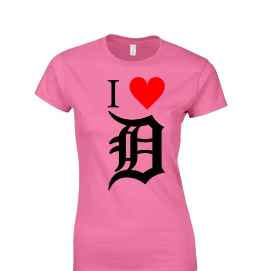 I Heart Detroit Juniors T Shirt 