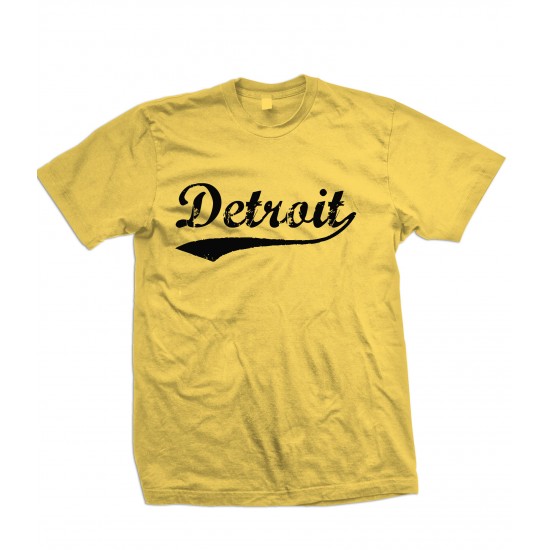 Detroit Retro T Shirt Black Print