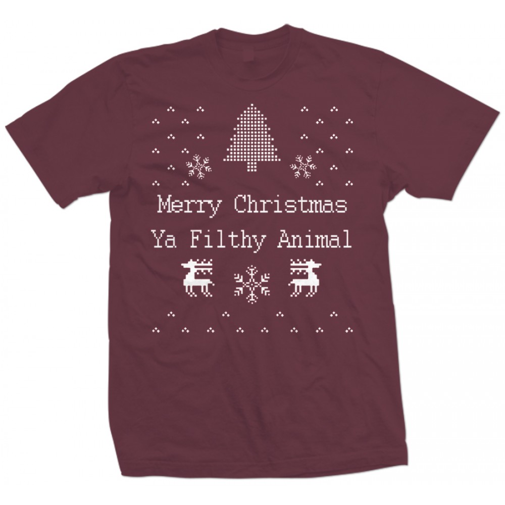Merry Christmas, Ya Filthy Animal. T Shirt - ZM6-JZ210 Explicit Clothing™