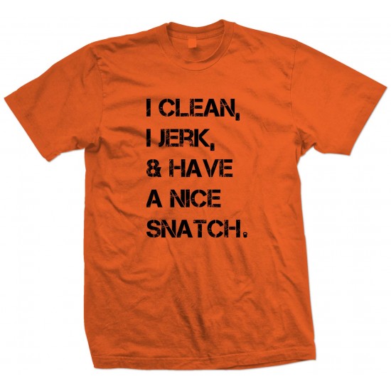 i clean i jerk and i have a nice snatch gym tank, funny workout tank, -  Living Limitless Clothing Co.