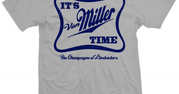 Von Miller _Its Miller Time_ Denver Broncos Kids T-Shirt for Sale