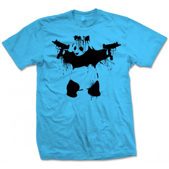 Banksy Panda With Guns The Second Amendment Graffiti T-shirts Gildan S-3XL 