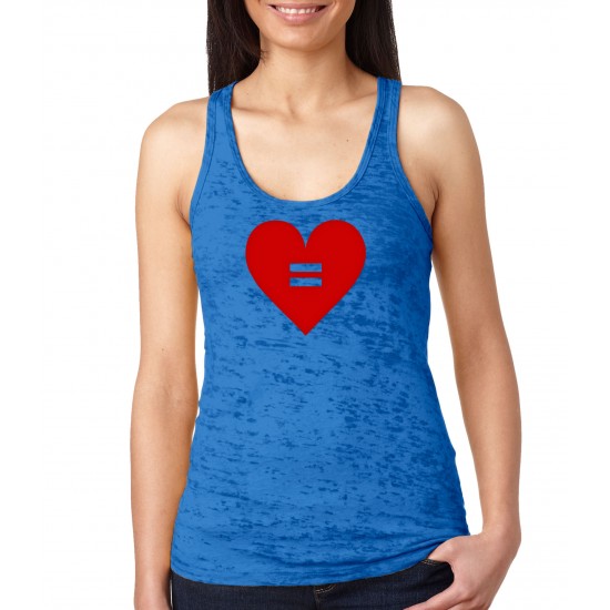 Equal Rights Heart Burnout Tank Top 
