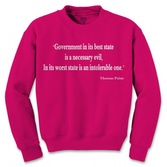 Government is a Necessary Evil Crewneck Sweatshirt 