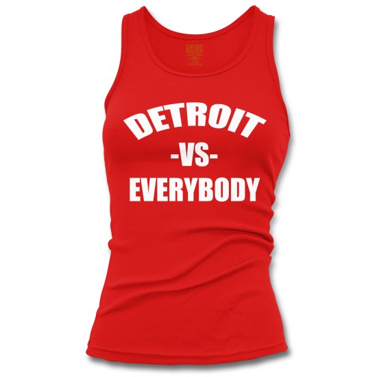 Detroit vs. Everybody Women's Tank Top White Print