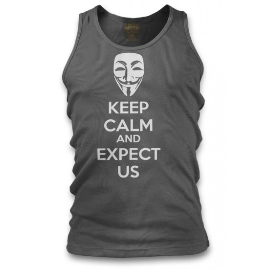 Anonymous Mask Keep Calm and Expect Us Men's Tank Top