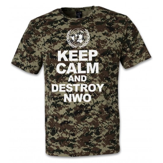 Keep Calm And Destroy NWO Camo T Shirt