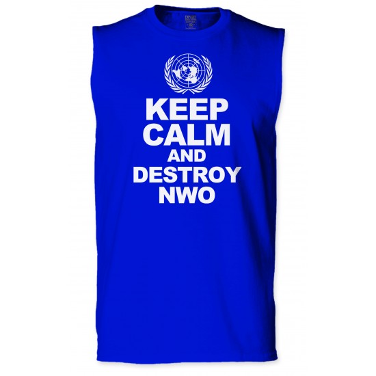 Han Leopard krigsskib Keep Calm And Destroy NWO Sleeveless T-Shirt - YJ4-GD198 Explicit Clothing™