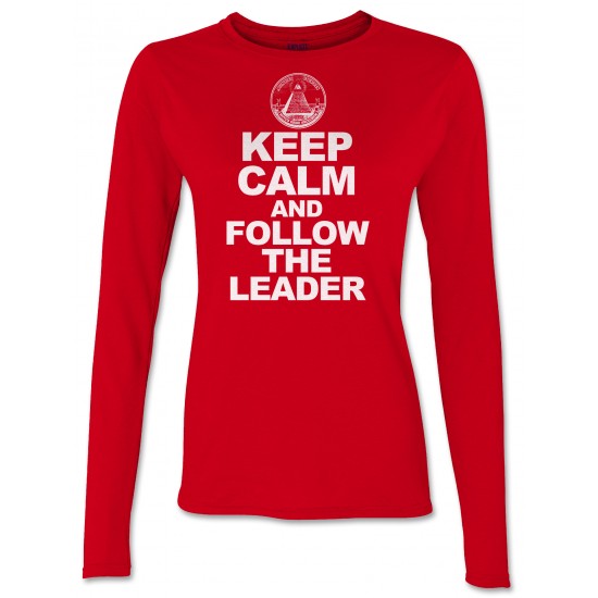 Keep Calm and Follow the Leader Juniors Long Sleeve T Shirt