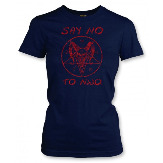 Say No To NWO Pentagram Juniors T Shirt