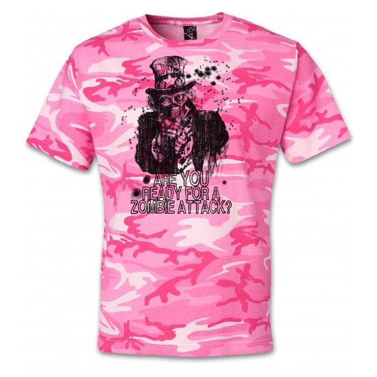 Zombie Uncle Sam Camo T Shirt