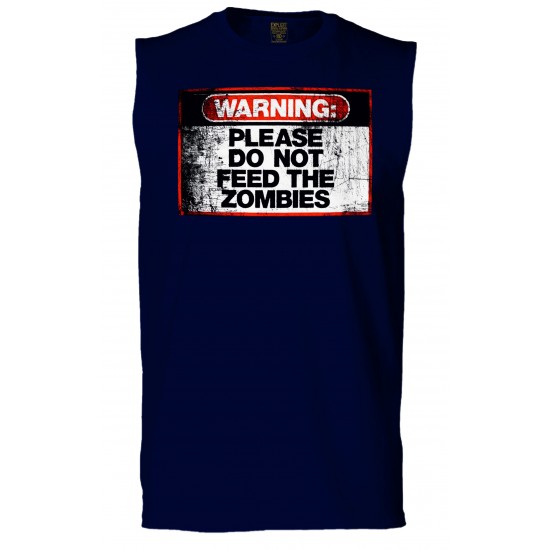 Warning Do Not Feed Zombie Sleeveless T-Shirt