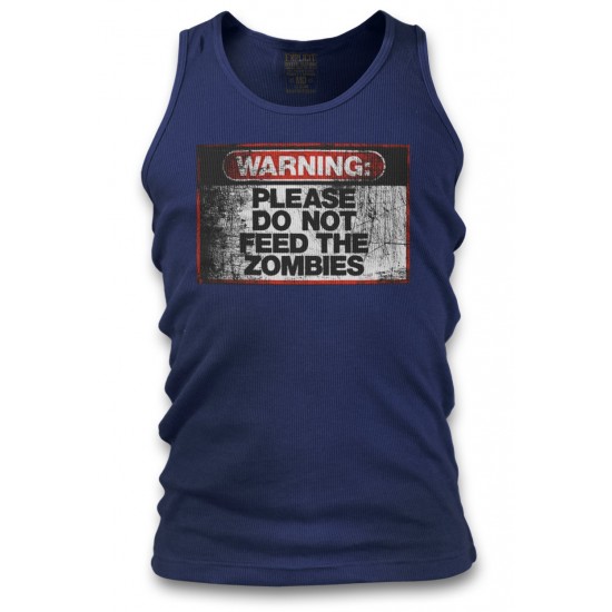 Warning Do Not Feed Zombie Men's Tank Top