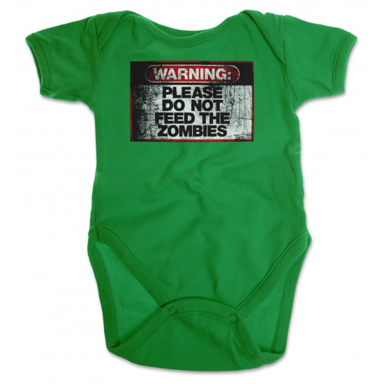 Warning Do Not Feed Zombie Onesie