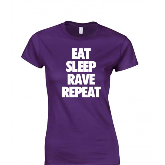 Eat, Sleep, Rave, Repeat Juniors T Shirt 