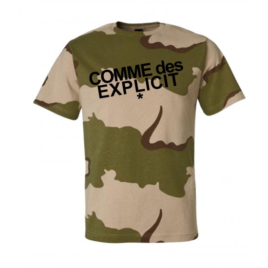 Comme Des Explicit Camo T Shirt