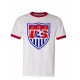 World Cup Soccer USA Men's Ringer T Shirt