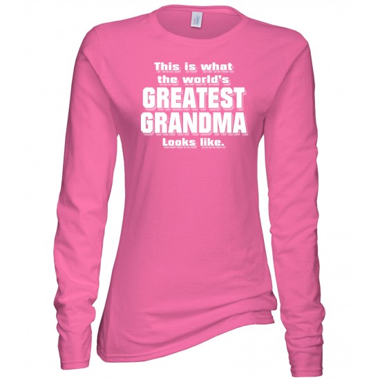World's Greatest Grandma Juniors Long Sleeve T Shirt