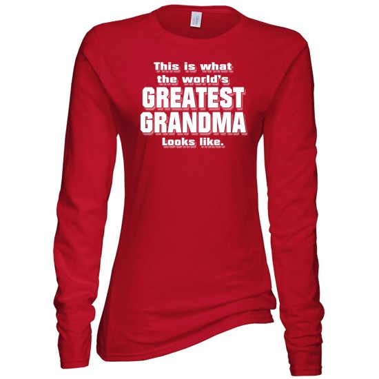 World's Greatest Grandma Juniors Long Sleeve T Shirt