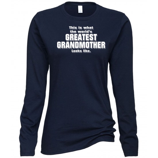 World's Greatest Grandmother Juniors Long Sleeve T Shirt