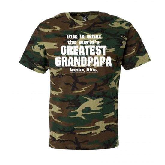 World's Greatest Grandpapa Camo T Shirt