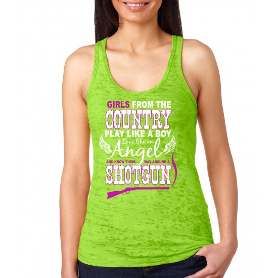 Girls From the Country Burnout Tank Top