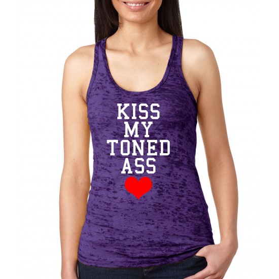 Kiss My Toned Ass Burnout Tank Top