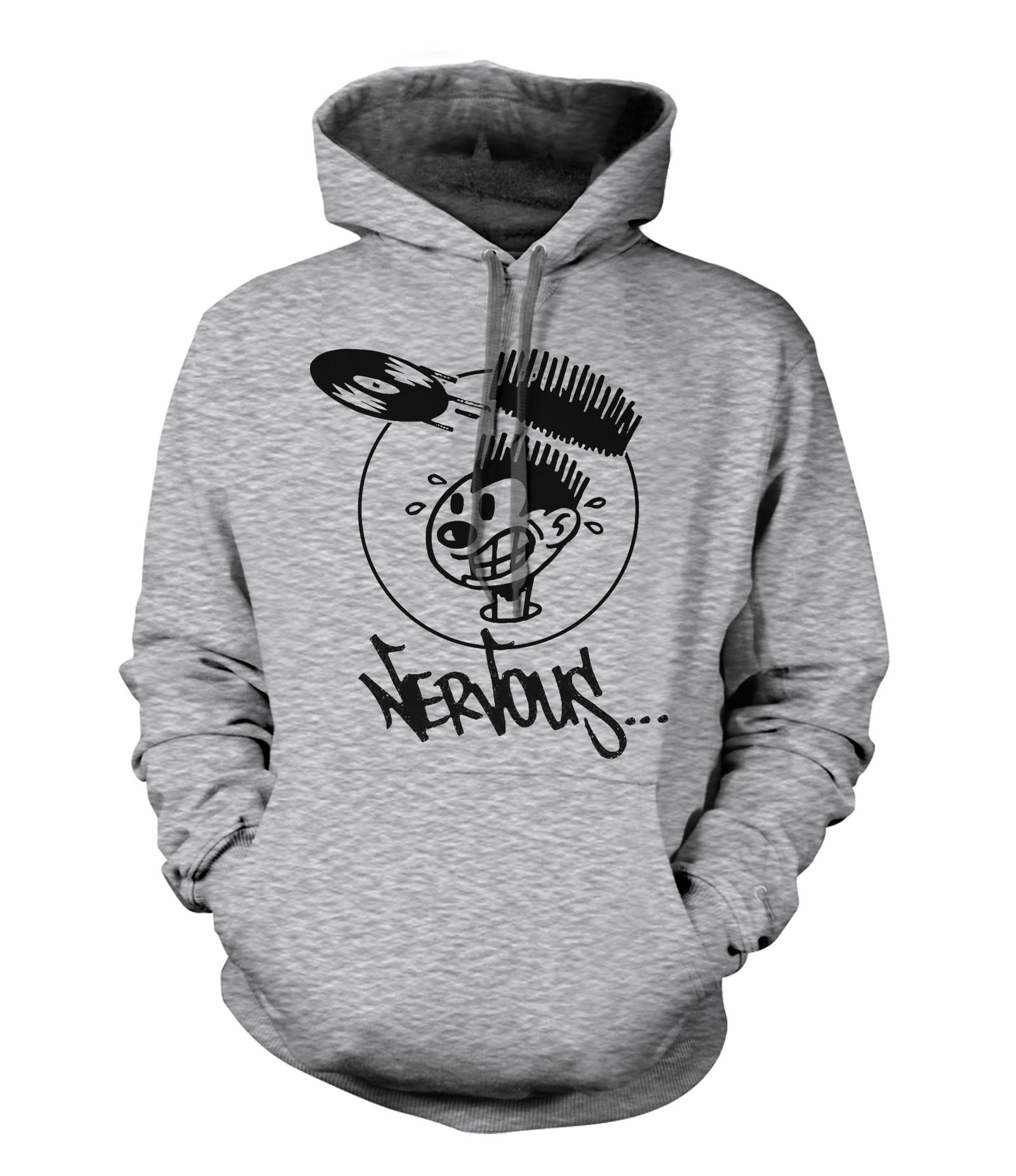 Nervous Records Underground Rap Hip Hop Logo Hoodie