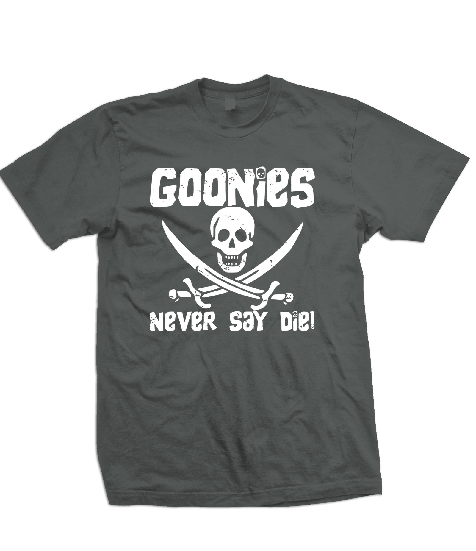 The Goonies Mercancía con Licencia Oficial Never Say Die T-Shirt Negro 