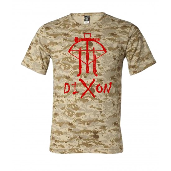 Daryl Dixon's Crossbow and Shotguns Camo T Shirt