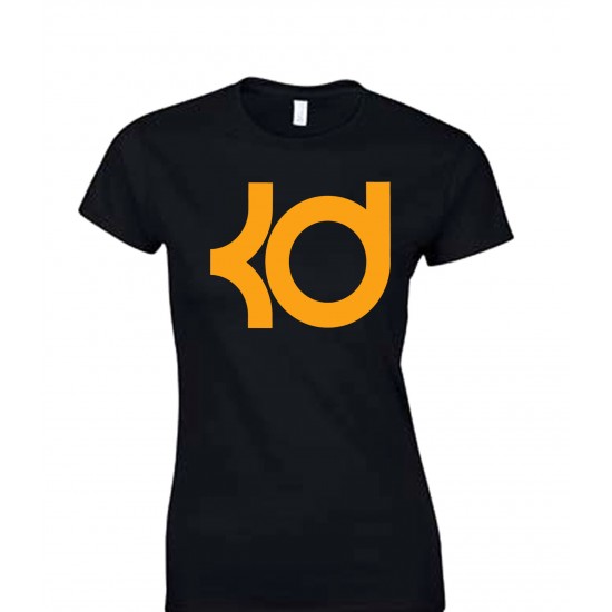 KD Kevin Durant Juniors T Shirt Orange Print