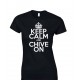 Keep Calm and Chive On Juniors T Shirt