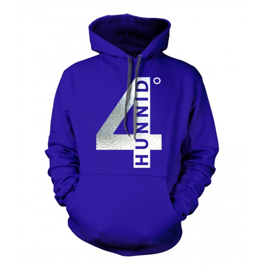 4 Hunnid Silver Foil Youth Hoodie