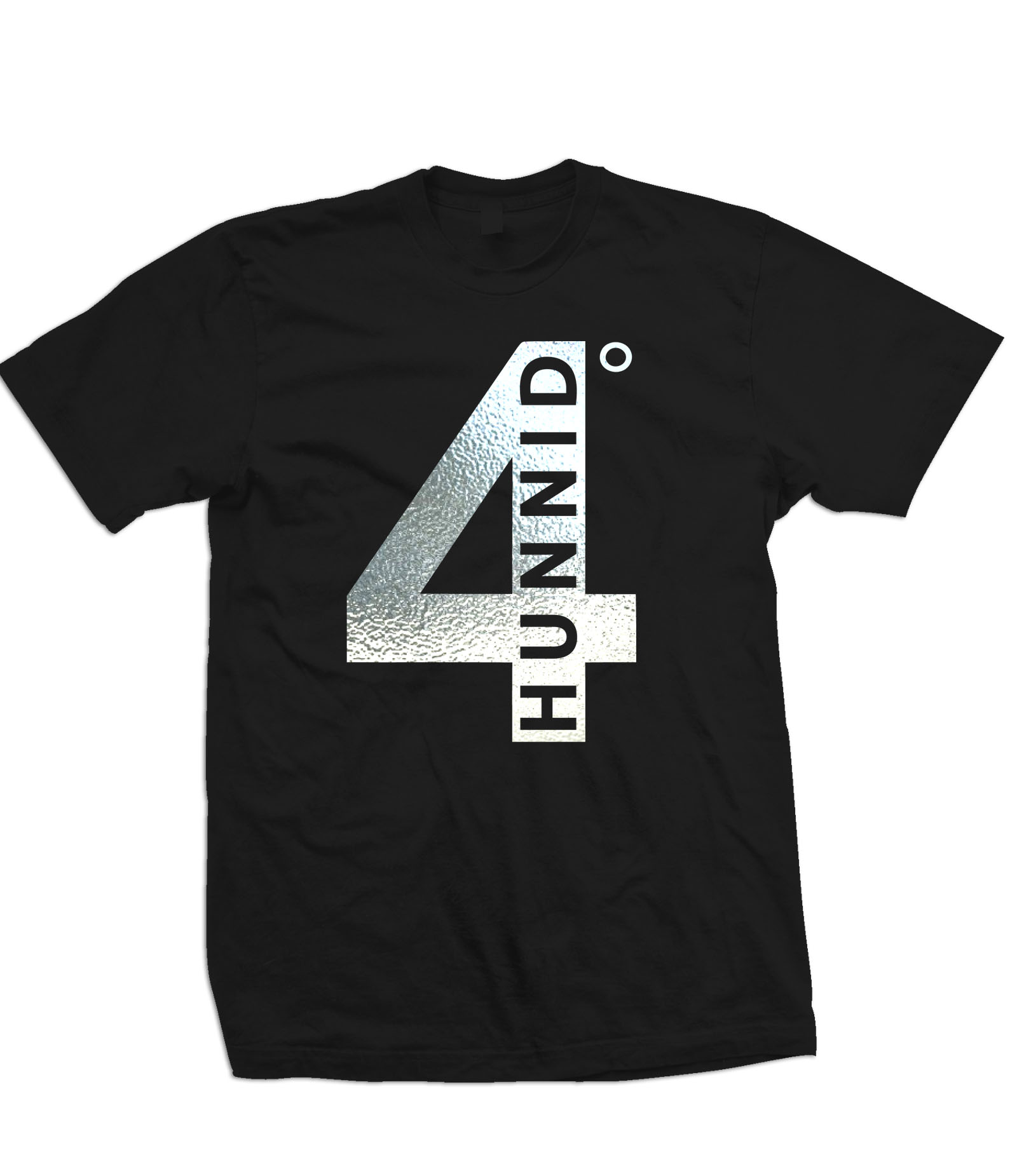 4 Hunnid Degreez Special Edition Silver Foil T Shirt - ZC5-GD208