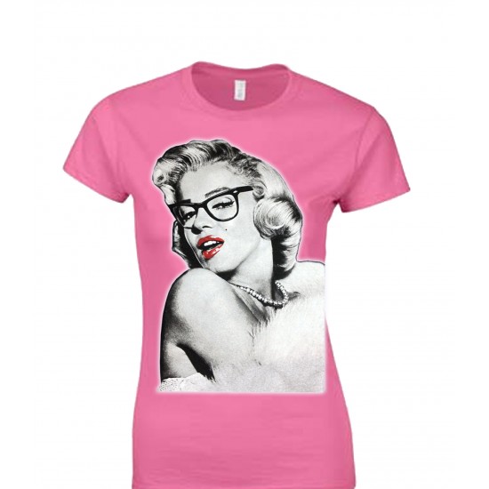 Nerdy Marilyn Monroe Juniors T Shirt