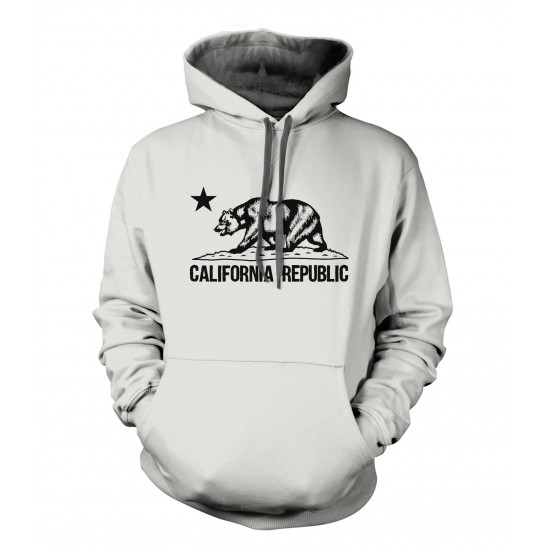 California Republic Bear Hoodie Black Print