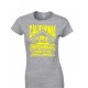 California Land of the Rich & Famous Juniors T Shirt Yellow Print