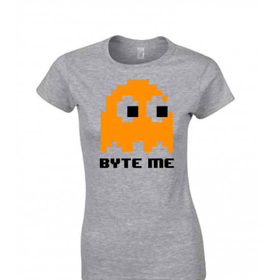 Byte Me Pacman Ghost Juniors T Shirt