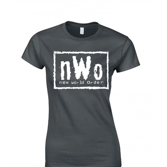 nWo Logo Juniors Shirt White Print