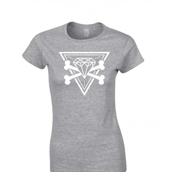 Diamond Cross Bones Juniors T Shirt