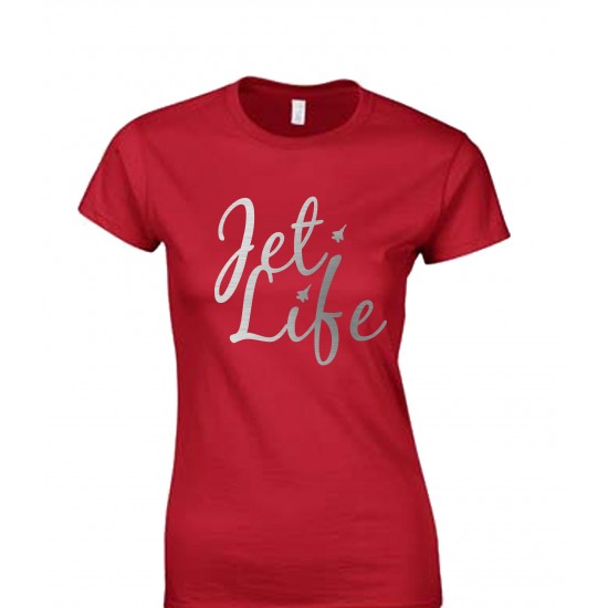 Jet Life Silver Foil Juniors T Shirt