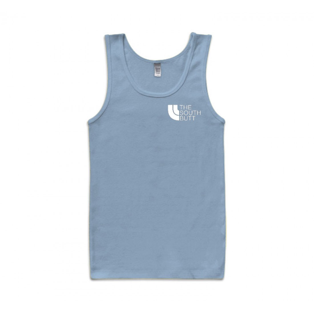 The South Butt Left Chest Print Tank Top - ZM8LC-BL048 Explicit Clothing™