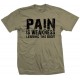 Pain is Weakness Leaving the Body T Shirt 