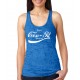 Muscle Up Burnout Tank Top White Print