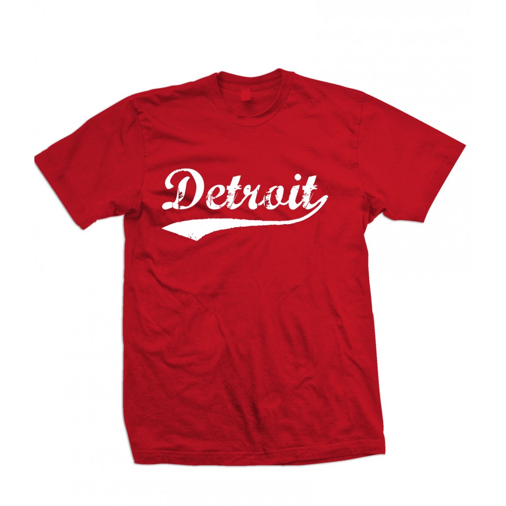 Detroit Retro White Print Youth T Shirt - ZV1 - WP - GD220 Explicit ...