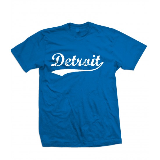 Detroit Retro White Print Youth T Shirt